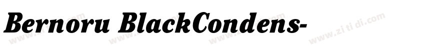 Bernoru BlackCondens字体转换